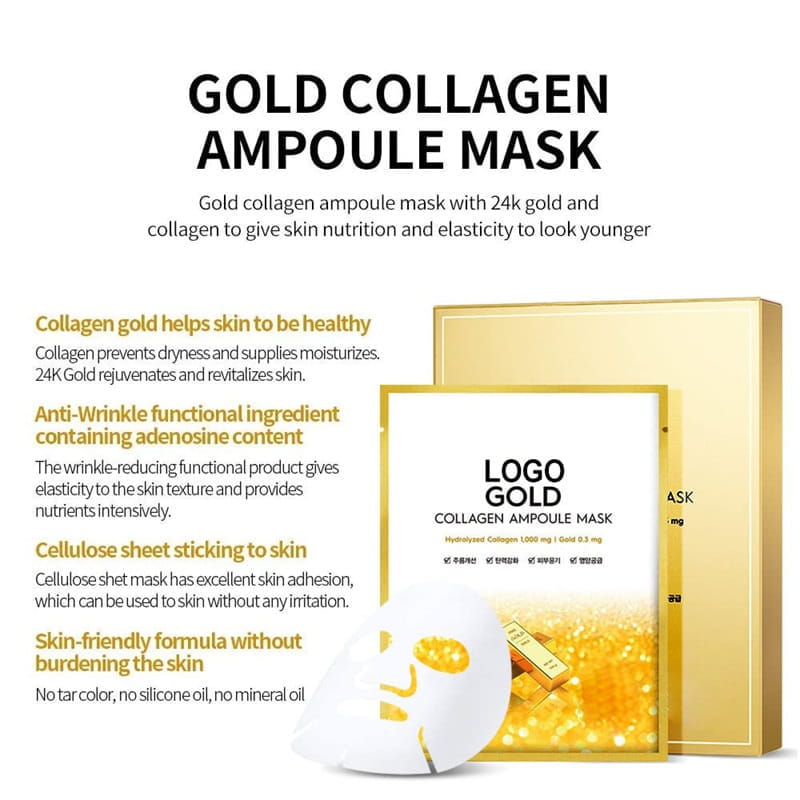 24k Gold Collagen Face Mask - Beier Skin Technology